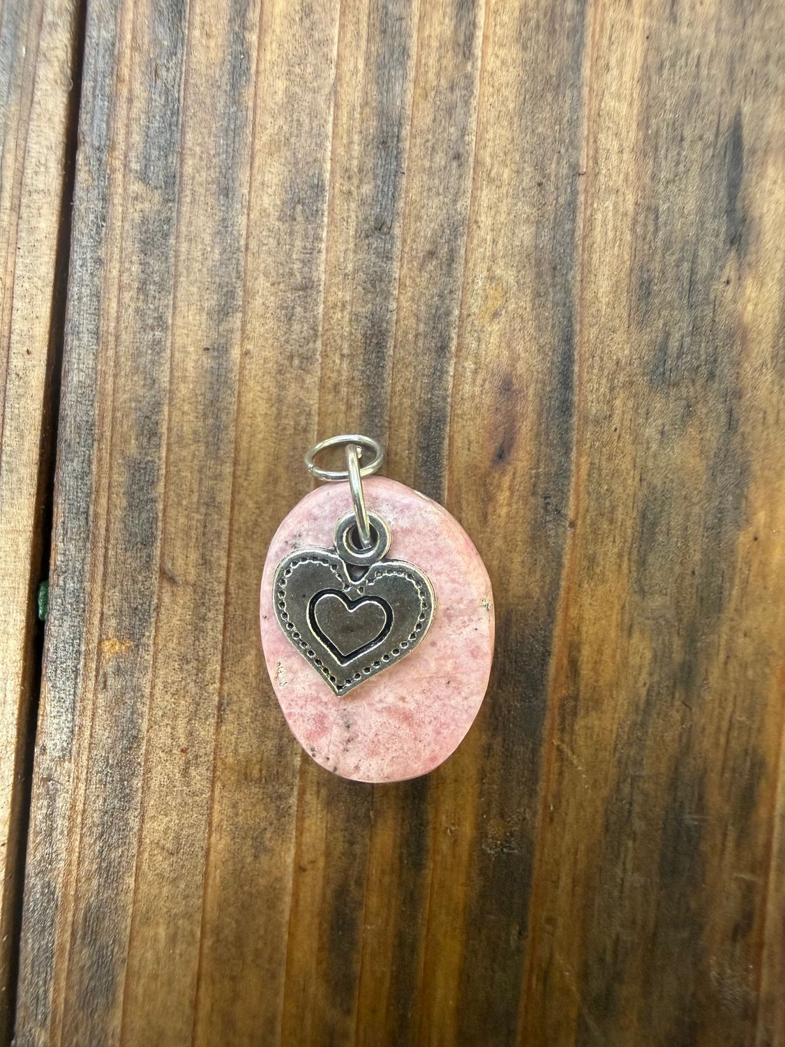 Rhodonite heart Pendant