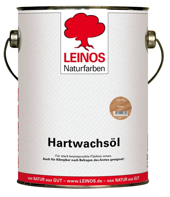 Leinos Hartwachsöl 290
für innen, farblos 2,5 l