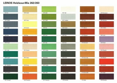 Leinos Holzlasur-Mix 263 für innen, 2,5 l   Blaue Farbtöne