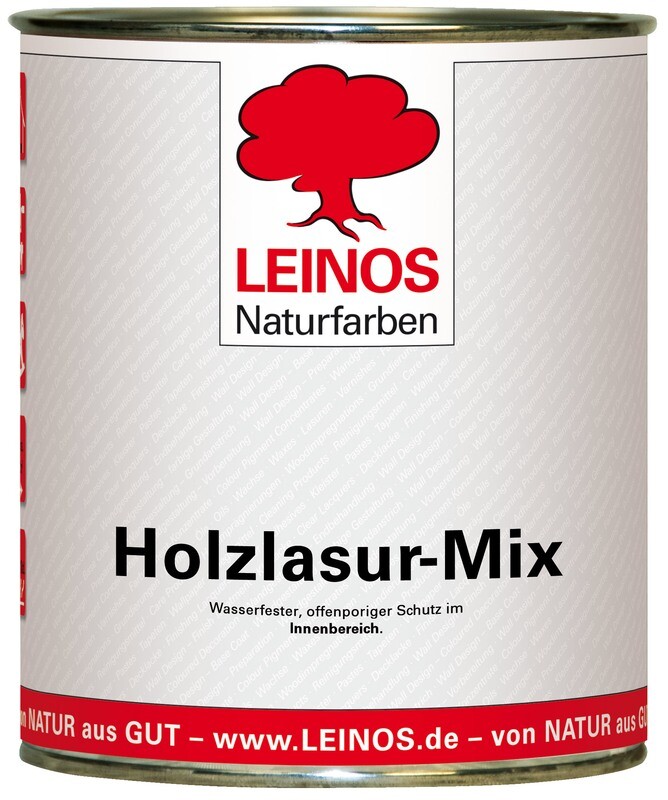 Leinos Holzlasur-Mix 263 für innen, 0,75 l   Rötliche Farbtöne