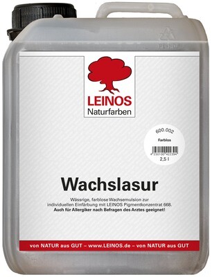 Wachslasur 600
für innen, farblos 2,5 l