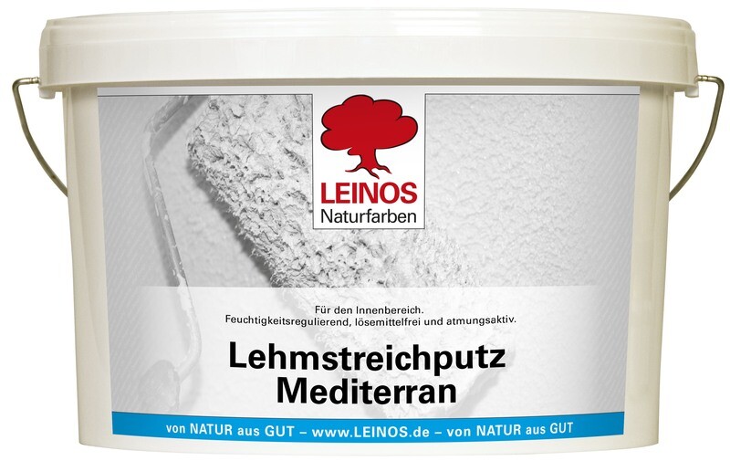 Leinos Lehmstreichputz Mediterran für innen, naturweiß, matt, grobkörnig 10,0 l