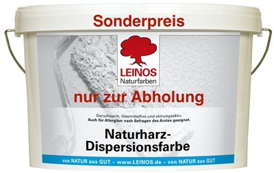 Leinos Naturharz-Dispersionsfarbe für innen, weiß, lösemittelfrei 10,0 l