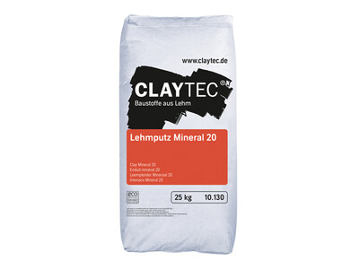 Lehmputz Mineral 20, trocken 25 kg
