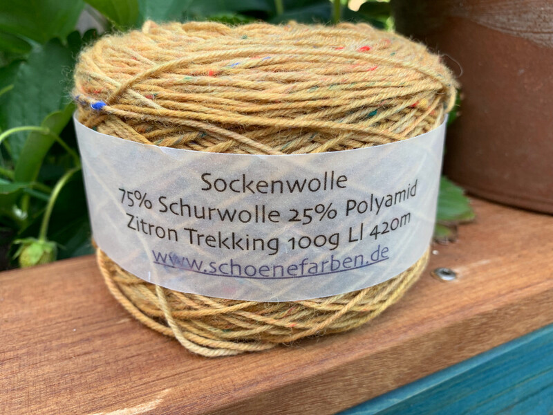 Sockengarn Tweed senfgelb