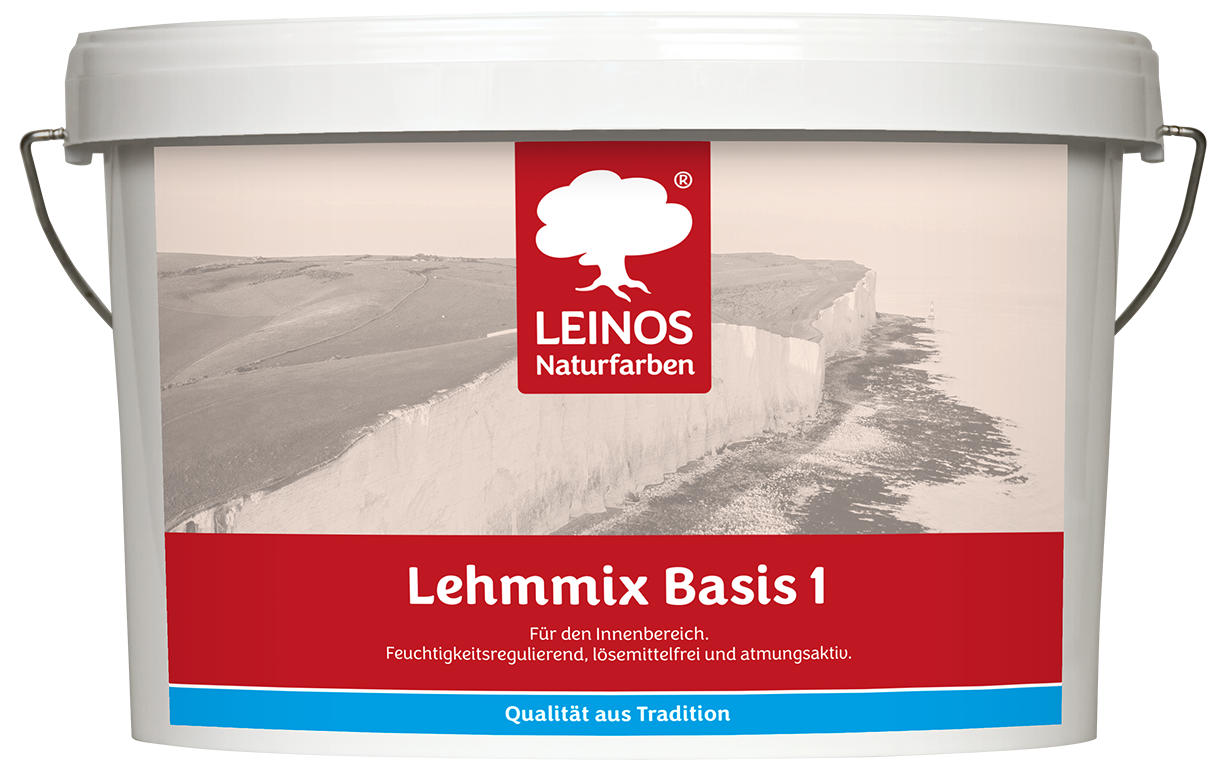 Leinos Lehmfarbe für innen, Basis 1, weiß lösemittelfrei 10,0 l