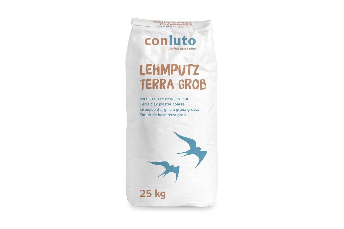 Lehmputz terra grob, trocken 25 kg