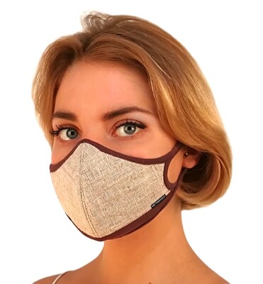 Natural Linen Face Mask Non-Replaceable Filter