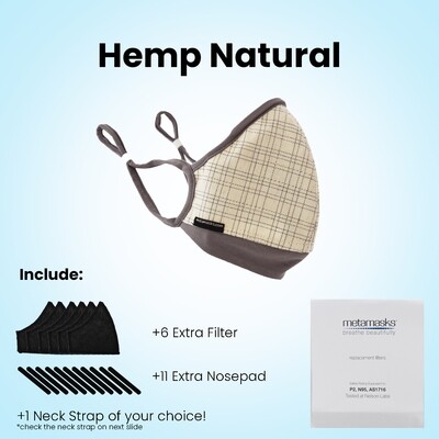 Hemp Full Package Face Mask Replaceable Filter