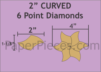 Curved 6 Point Diamonds 2 inch