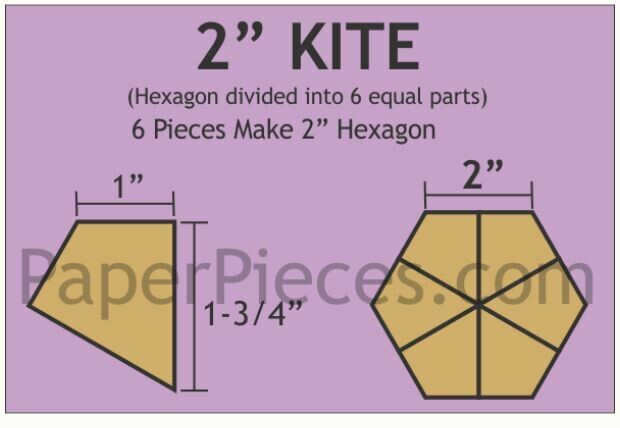 Hexagon Kite 2 inch 90 stk