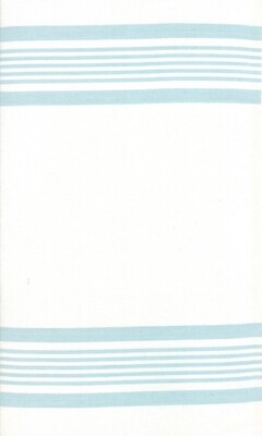 18" Toweling Hvit med lys turkis striper Aqua