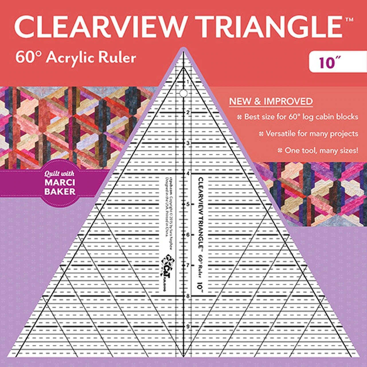 Clearview Triangle 10&quot; - trekantlinjal 60 grader