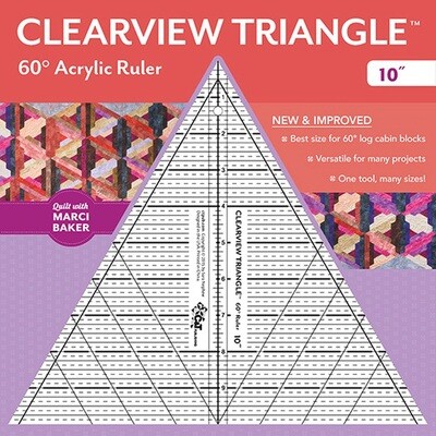 Clearview Triangle 10" - trekantlinjal 60 grader