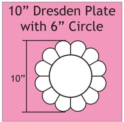 Dresden Plate 10 inch 12 petal, 1 blomst