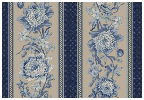 Bountiful Blues Border Stripe