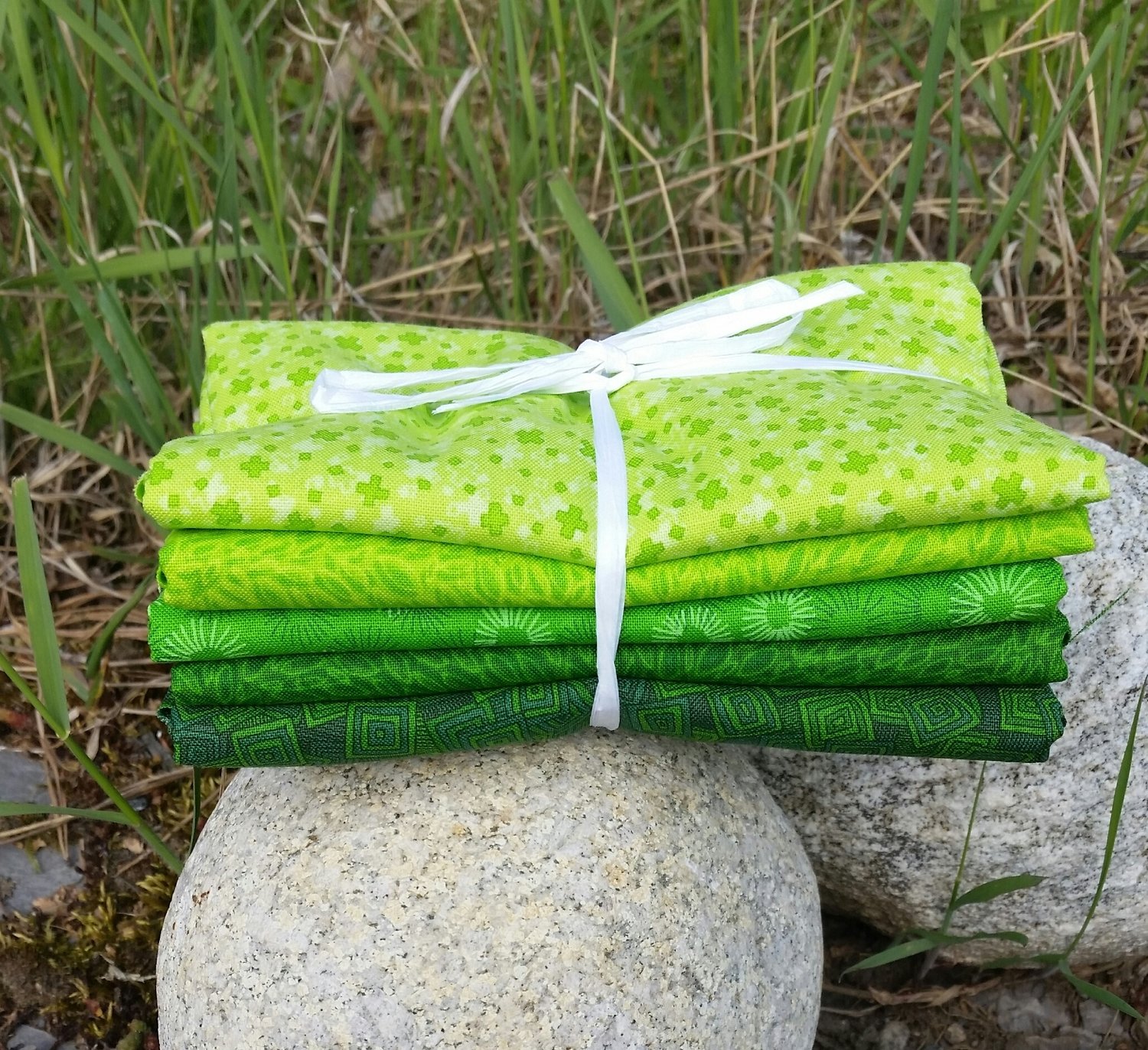 30 cm Sommergrønn pakke 5 stk forskjellige stoffer