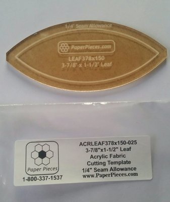 Akryl skjæremal Leaf 3 7/8 x 1 1/2 inch