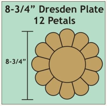 Dresten Plate 8 3/4inch 12 Petal 2 blokker