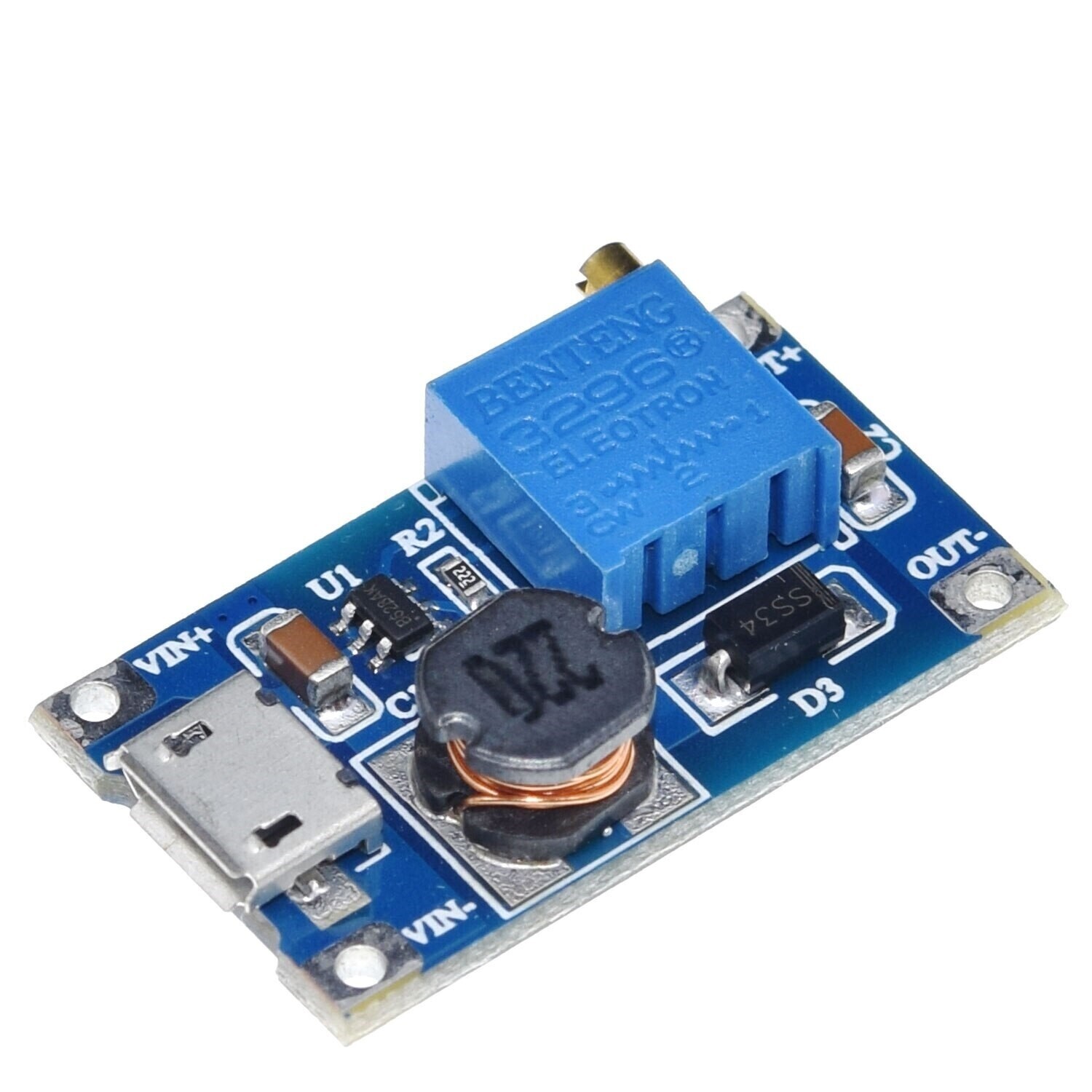 Повышающий 2А микро USB MT 3608 2В-24В до 5-28В для Arduino