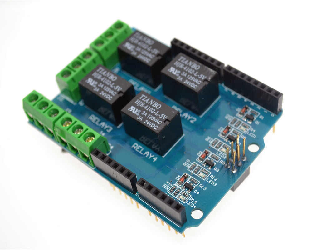 Реле Модуль 5В, 4 канала, плата расширения для Arduino UNO R3 MEGA 2560