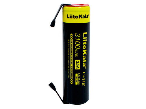 Аккумулятор 18650 высокотоковый Li-ion 3.7В 3100мАч 35А Liitokala Lii-31S+