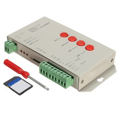 DC5-24V T1000S SD-карта LED Полноцветный контроллер Pixel RGB для WS2812B 6803 WS2811 Strip Light