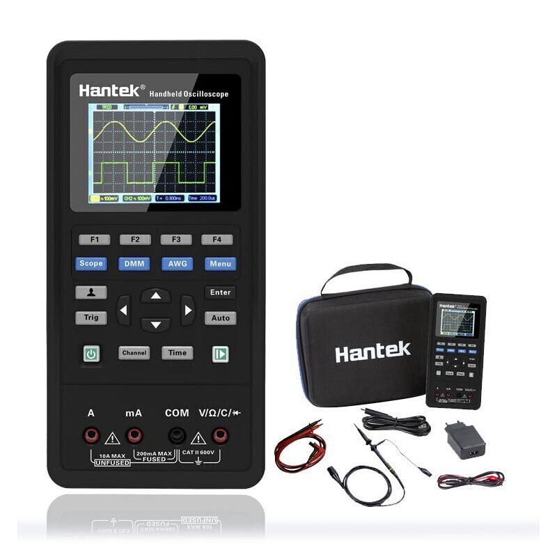 Hantek 2D42 Осциллограф портативный + мультиметр + генератор сигналов USB 2 канала 40 МГц