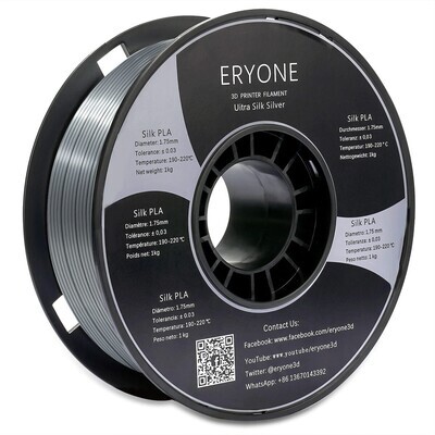 PLA пластик ERYONE 1.75 Шелк Серебро