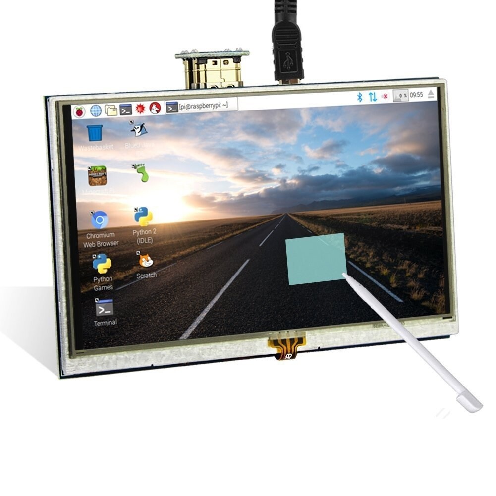 5inch HDMI DISPLAY (A), HDMI дисплей 800×480px с резистивной сенсорной панелью для Raspberry Pi