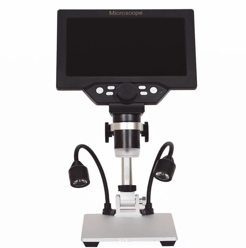Цифровой микроскоп с металлической подставкой 7 дюймов HD 1200X 12 Мп