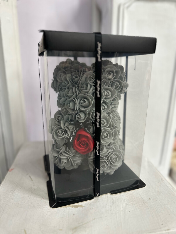 Grey Mini Rose bear 