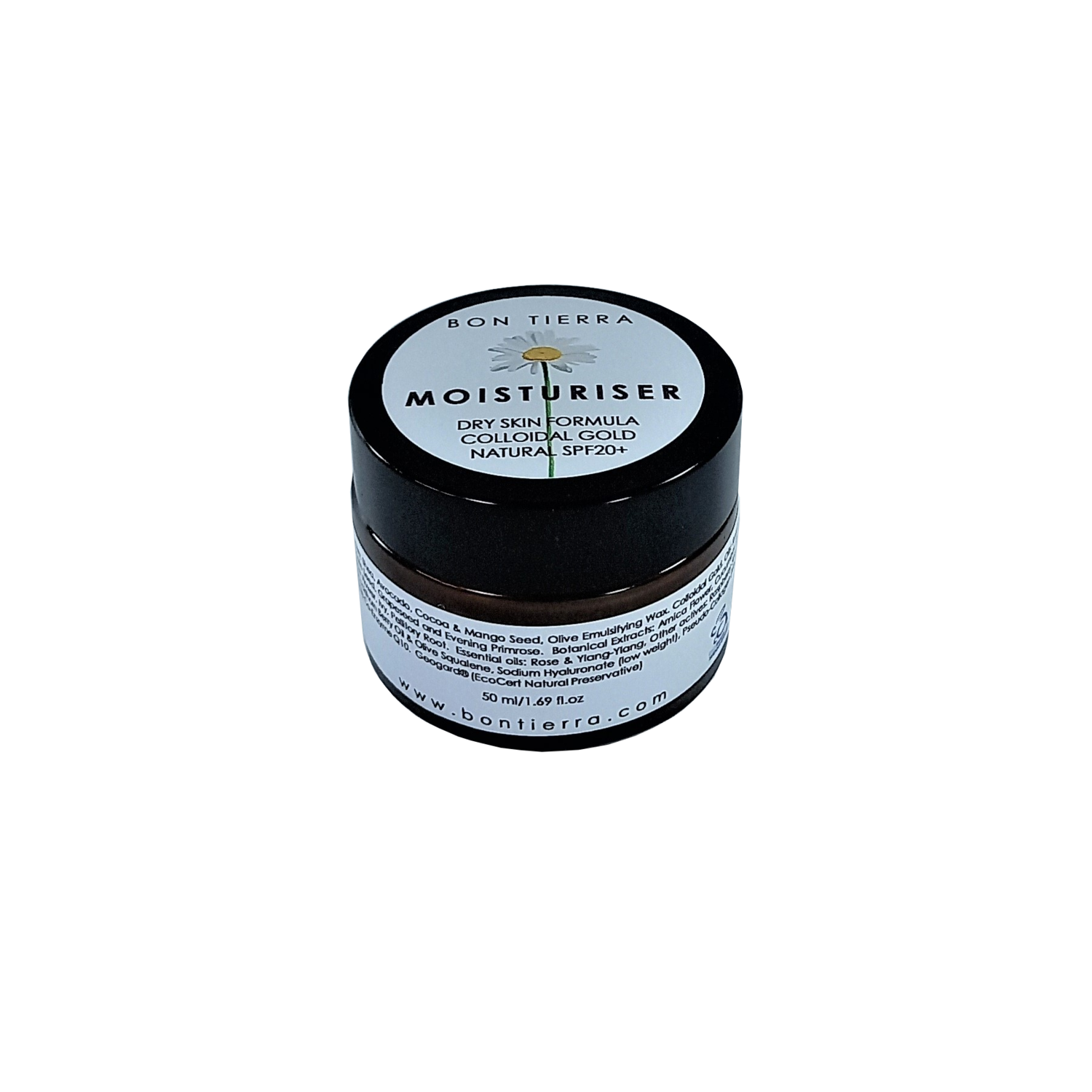 MOISTURISER - DRY SKIN FORMULA, COLLOIDAL GOLD, NATURAL SPF20+ 50ml MOISTURISER - DRY SKIN FORMULA, COLLOIDAL GOLD, NATURAL SPF20+ 50ml