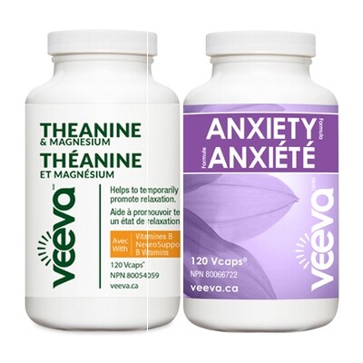 BEST VALUE | Anxiety Formula 120s and Theanine &amp; Magnesium 120s DUO PACK