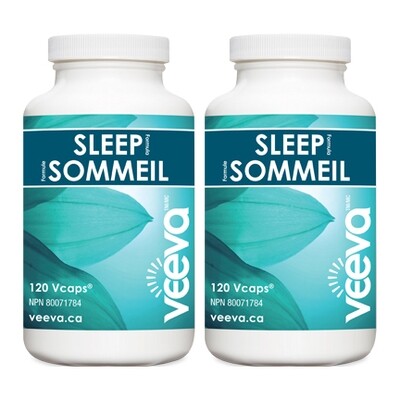 NEW! Sleep Formula 120 Vcaps DUO PACK with TWO vitamin boxes.