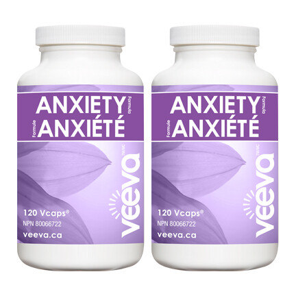 Anxiety Formula 120 Vcaps DUO PACK with TWO vitamin boxes.