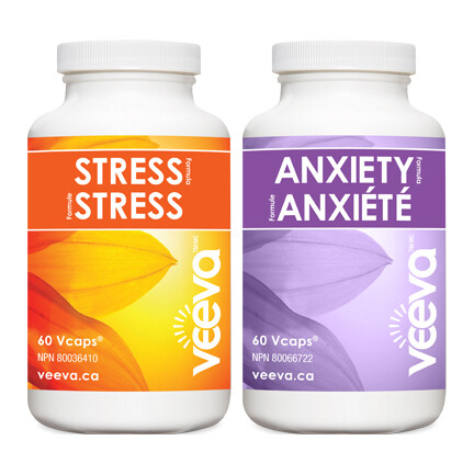 NEW! Stress and Anxiety 60 Vcaps DUO PACK with TWO vitamin boxes.