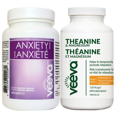 BEST VALUE | Anxiety Formula 120s and Theanine &amp; Magnesium 120s DUO PACK