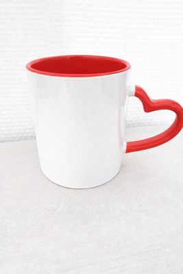 mug coeur rouge