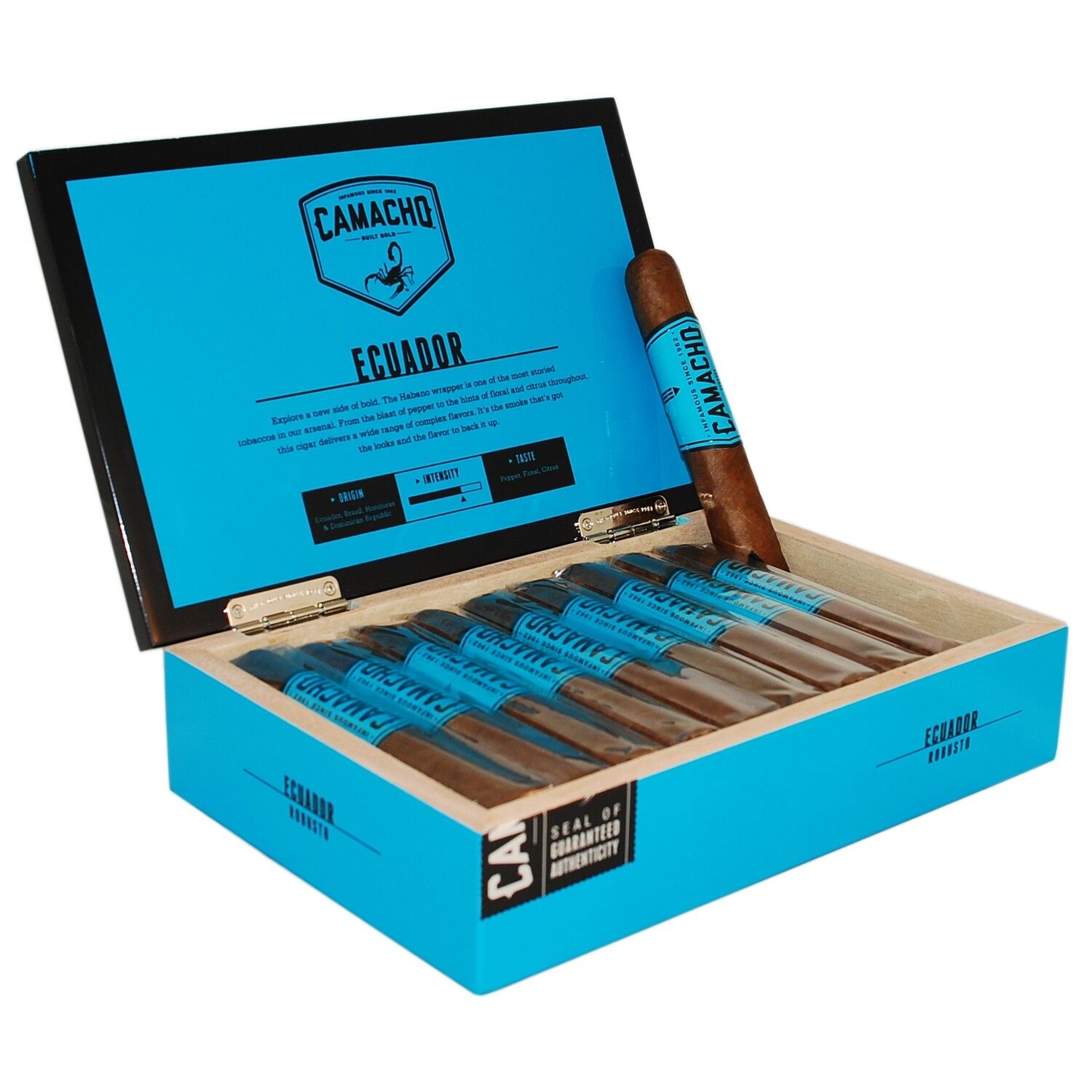 CAMACHO ECUADOR ROBUSTO, Attribute: ROB, Size: 20CT
