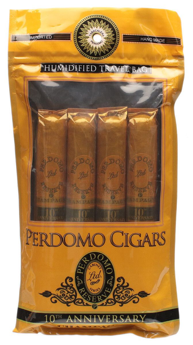 PERDOMO HUMIDIFIED 4 PACK CHAMPAGNE EPICURE, Attribute: HBAG, Size: PACK