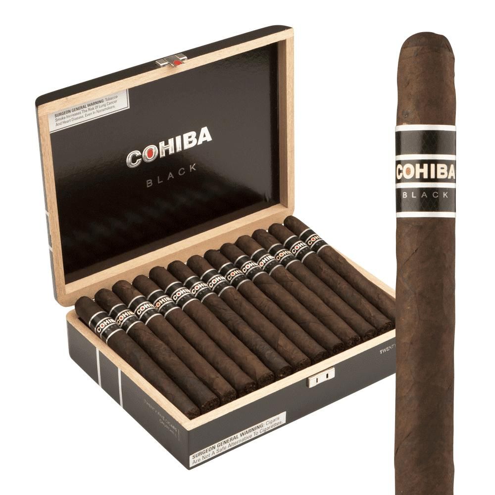 COHIBA BLACK CHURCHILL BOX