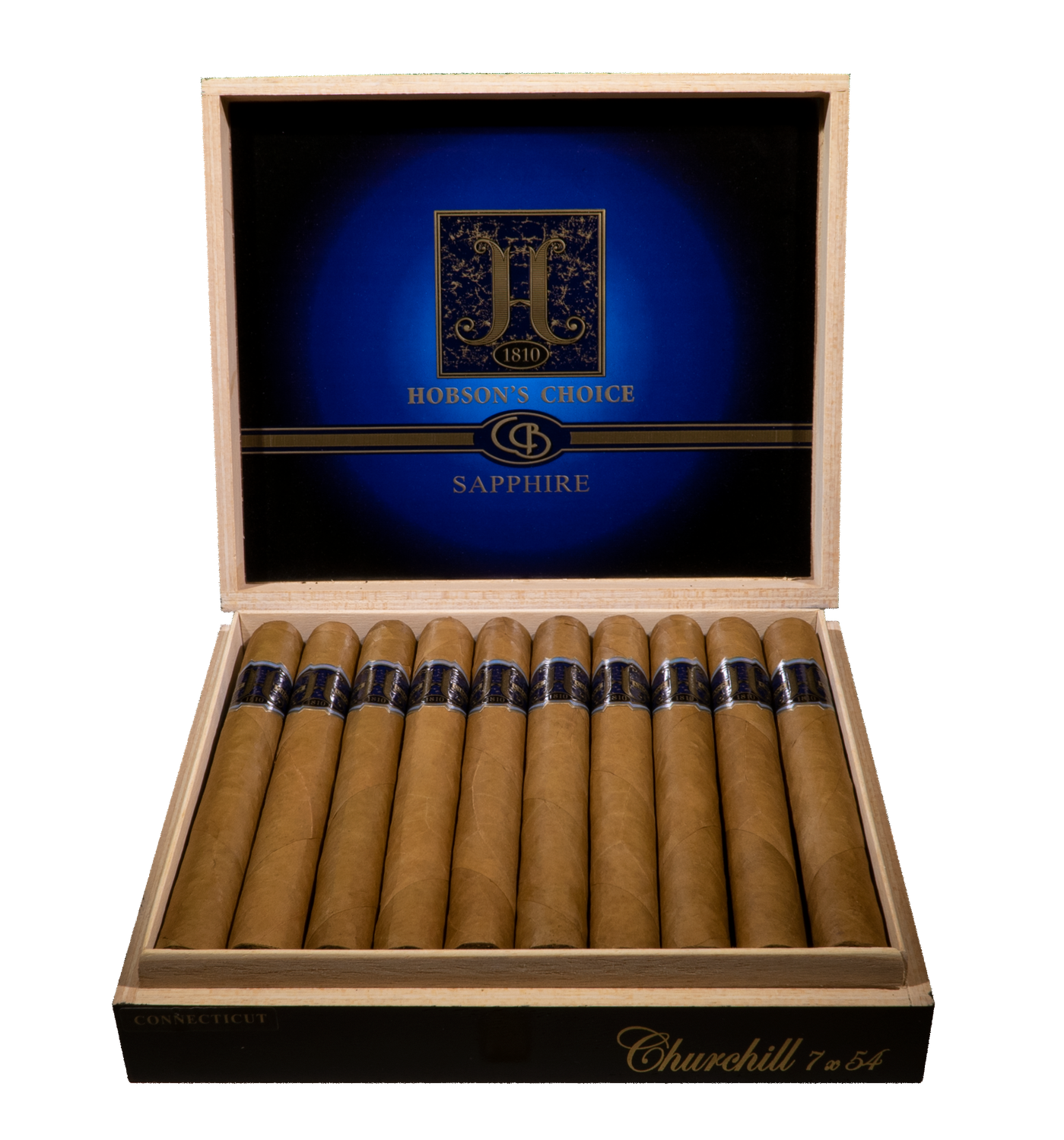 HOBSON'S CHOICE SAPPHIRE CHURCHILL CONNECTICUT BOX
