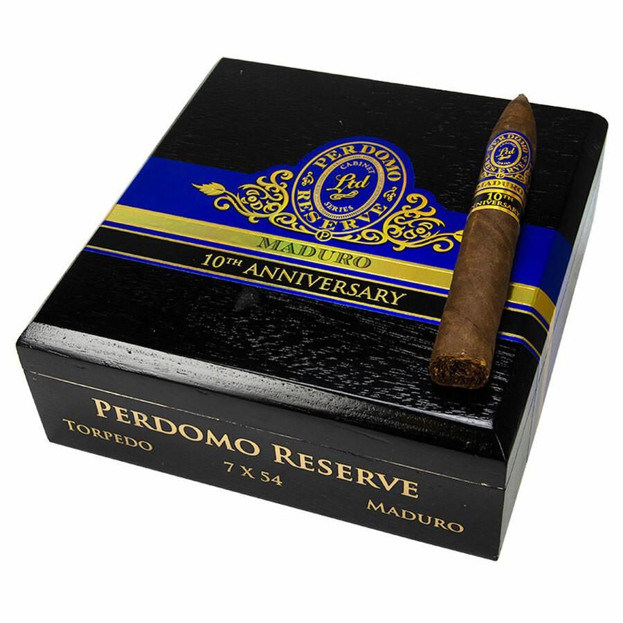 PERDOMO RESERVE 10TH ANNIVERSARY MADURO TORPEDO BOX