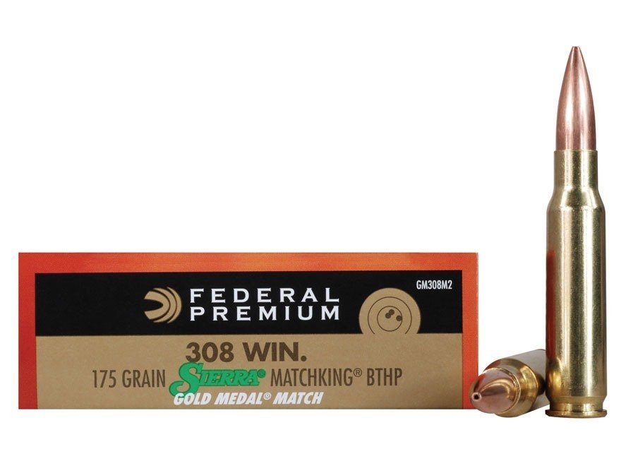 Federal Gold Medal 308 Winchester 175 Grain SMK