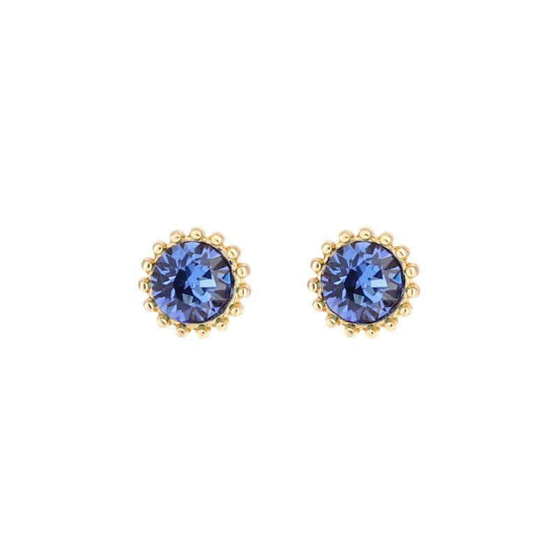 Sparkle Bloom Studs, Kleur: Sapphire Bl