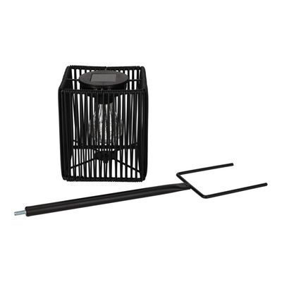 Solar Lantaarn Cube Zwart