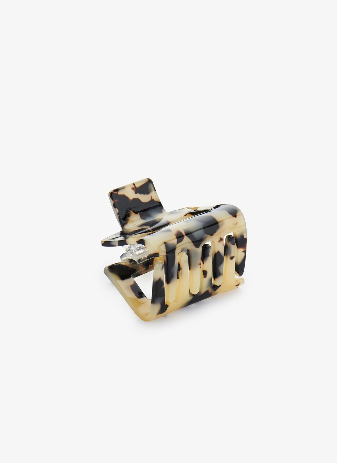 Haarklem Small, Kleur: Beige/bruin gevlekt