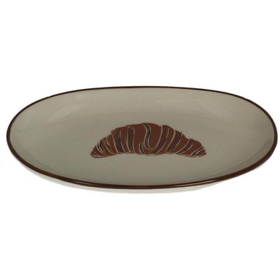 Bord Croissant Keramiek Bruin