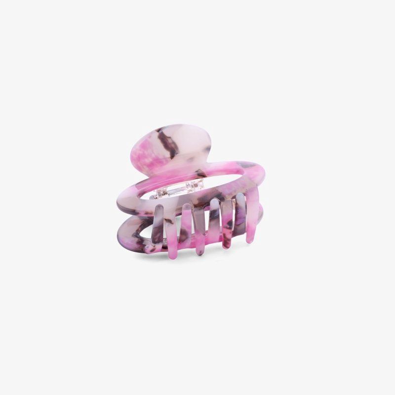 Haarklem Ovali Small, Colour: Bruin/Roze